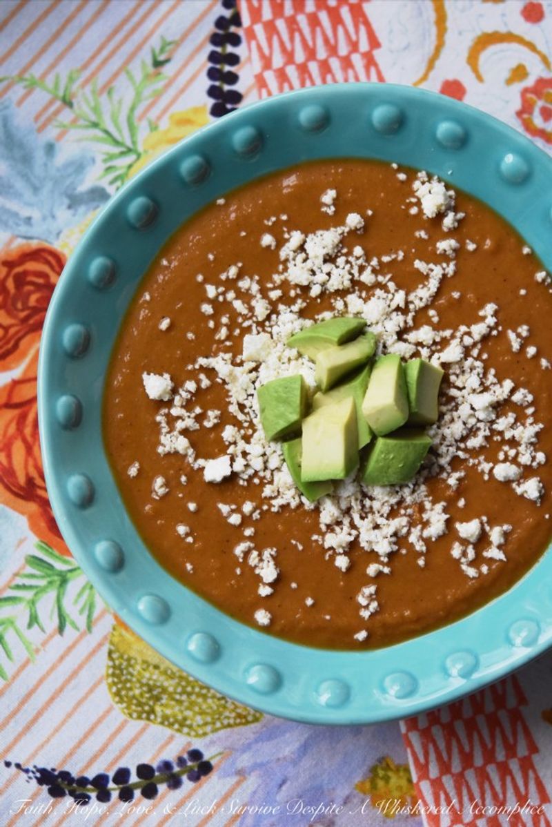Sweet Potato Chocolate Mole Soup