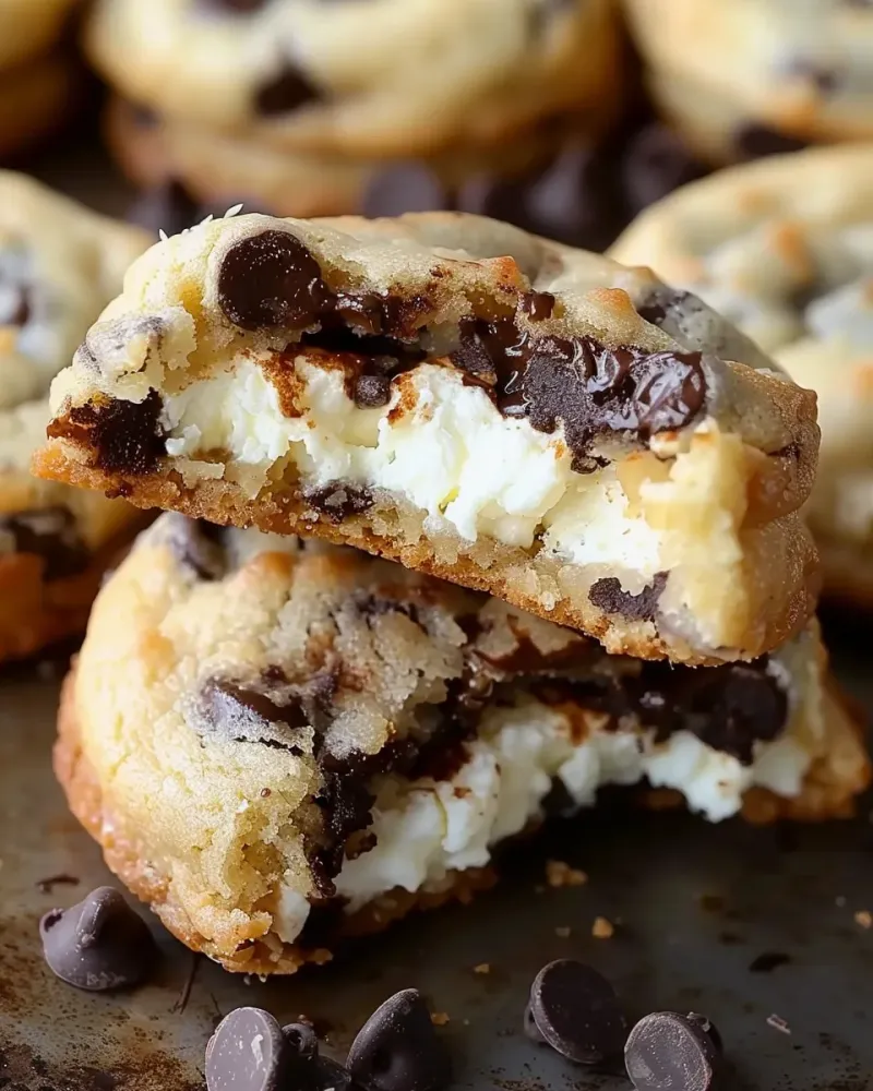 Cheesecake Stuffed Chocolate Chip Cookies