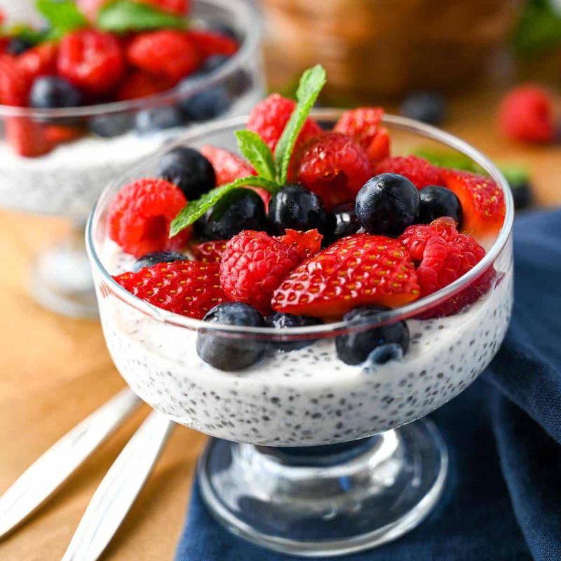 Greek Yogurt Parfait with Berries and Seeds