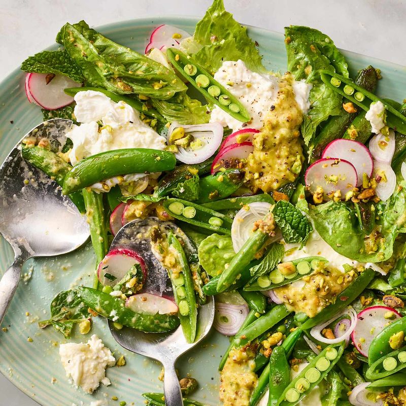 Snap Pea And Burrata Salad