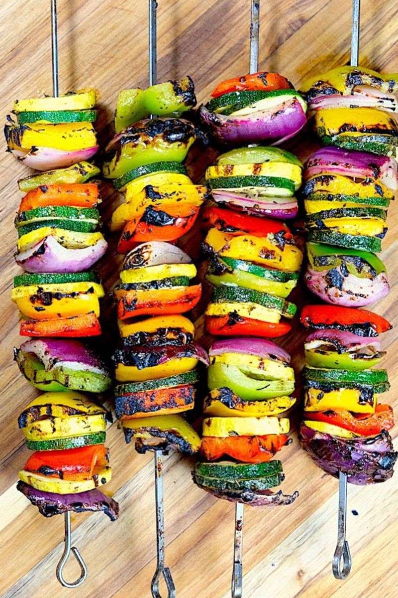 Rainbow Vegetable Skewers