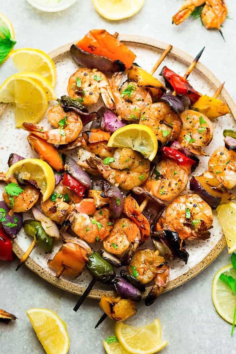 Garlic Butter Grilled Shrimp Skewers