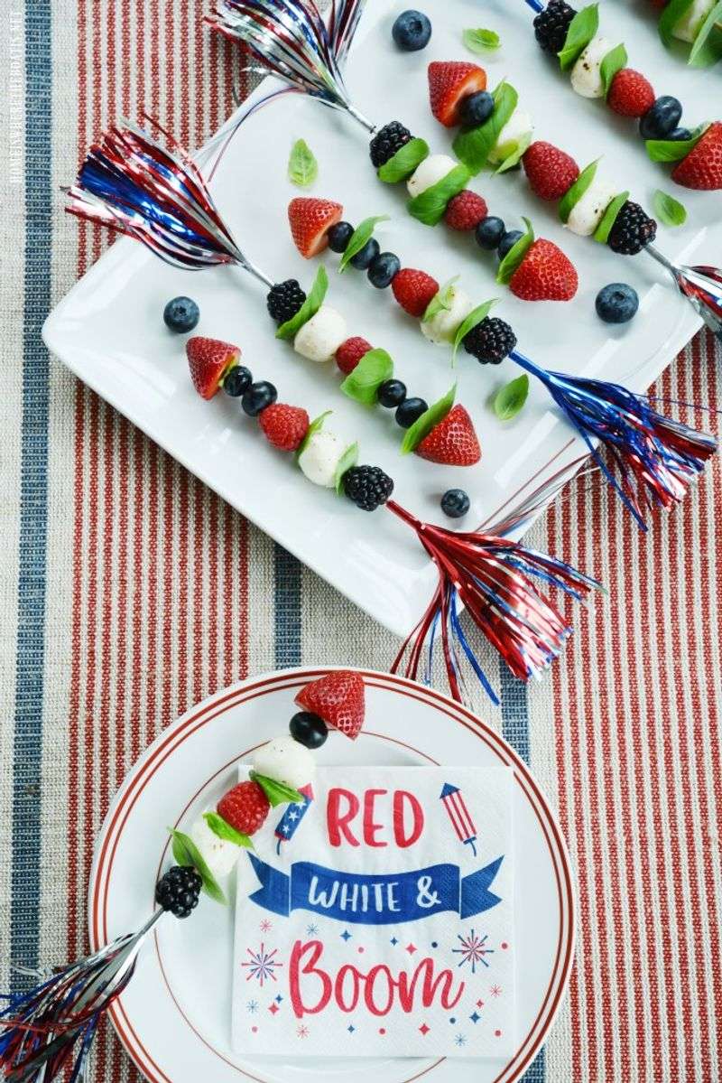 Berry Caprese Skewers