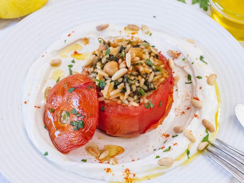 Rice Stuffed Tomatoes