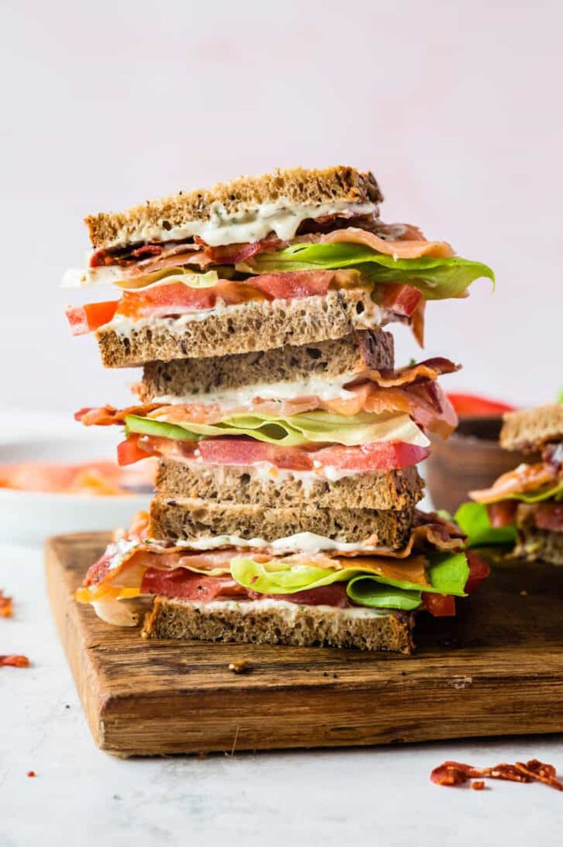 Salmon BLT With Herbed Spread