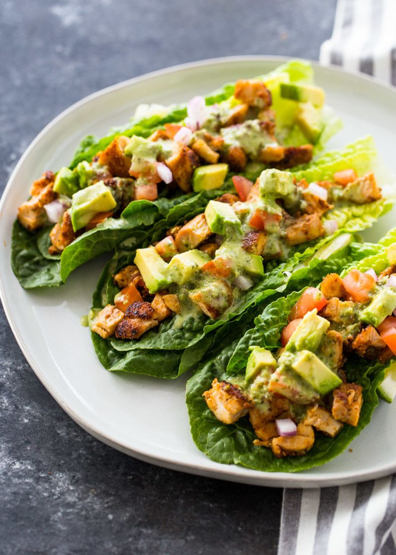 Asian Chicken Lettuce Wrap Tacos