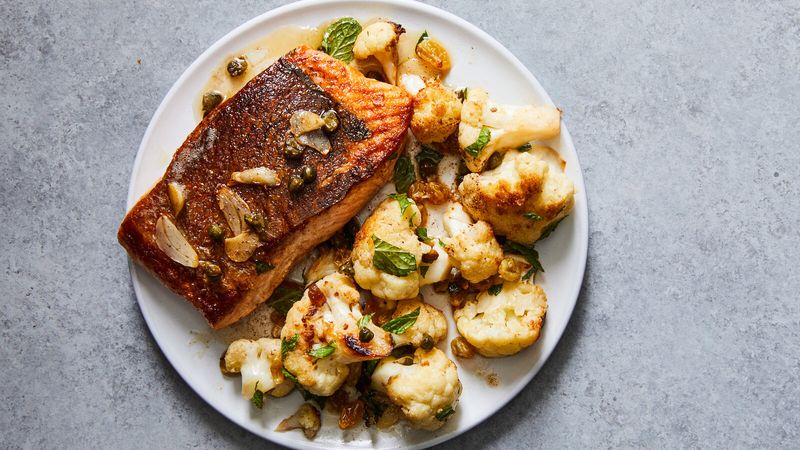 Seared Salmon With Roasted Cauliflower
