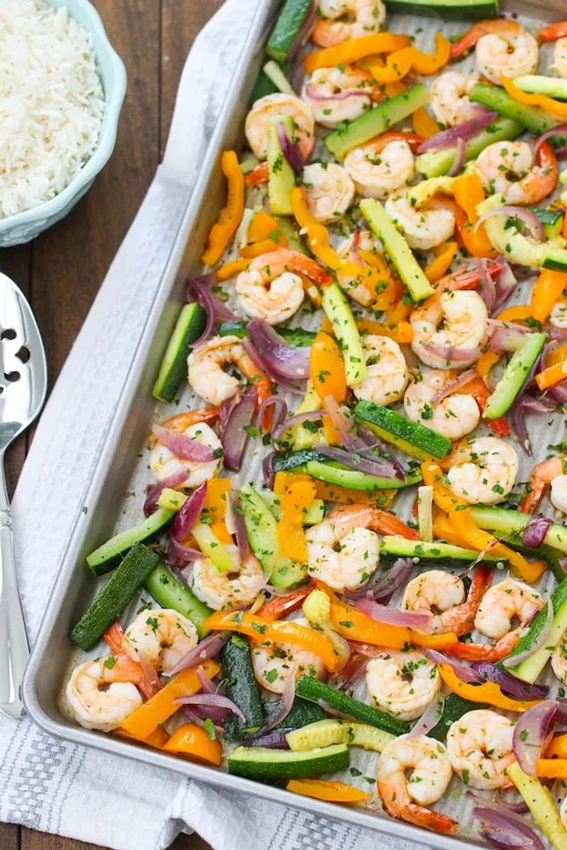 Shrimp and Veggie Sheet Pan Dinner