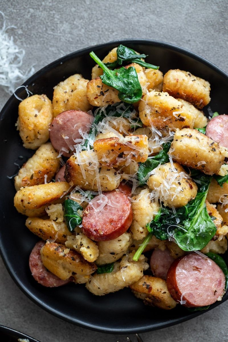Skillet Gnocchi with Sausage and Spinach