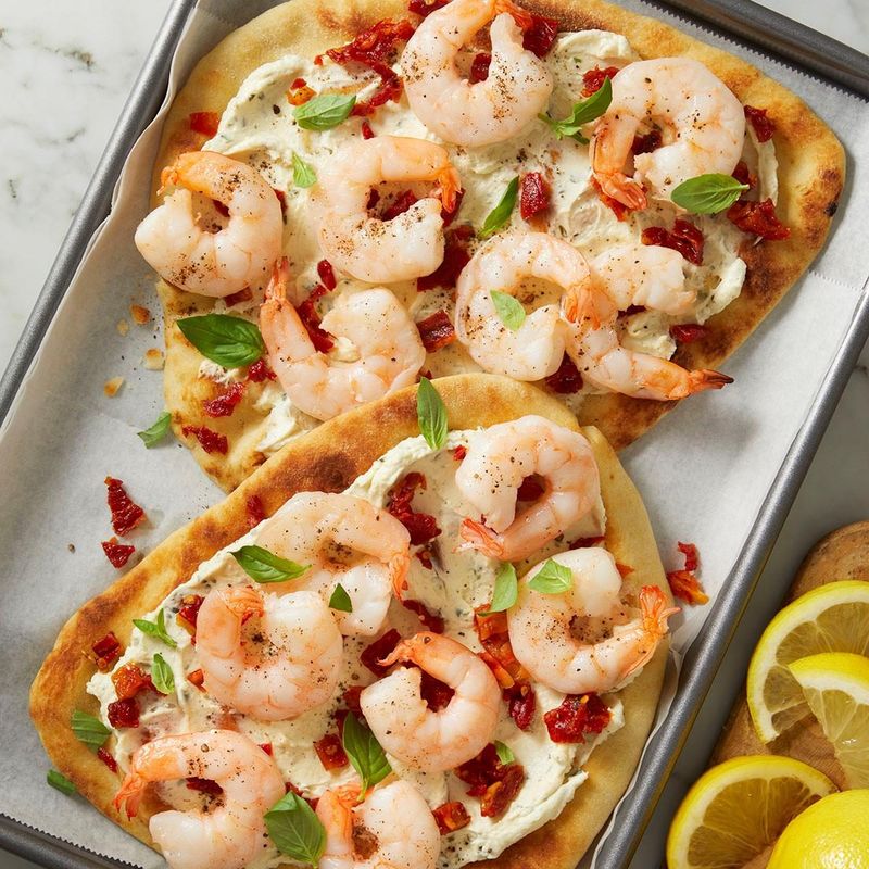 Speedy Shrimp Flatbreads
