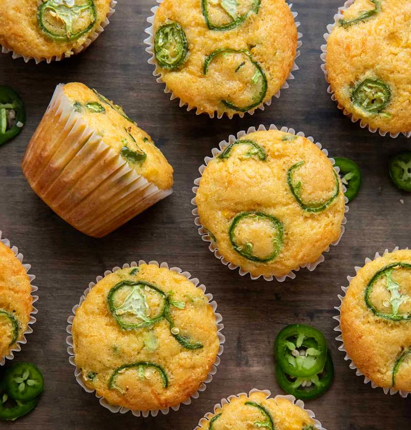 Jalapeño Cheese Cornbread Muffins