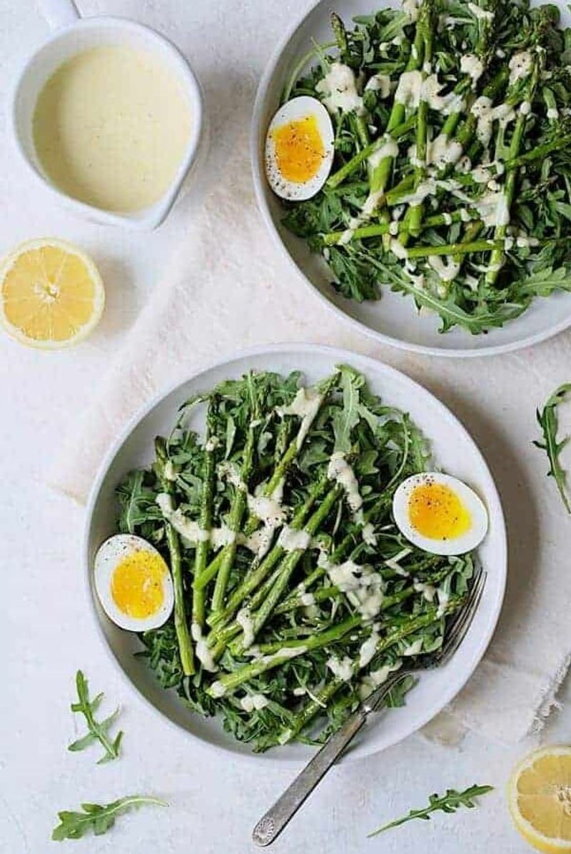 Asparagus And Arugula Salad With Lemon Vinaigrette