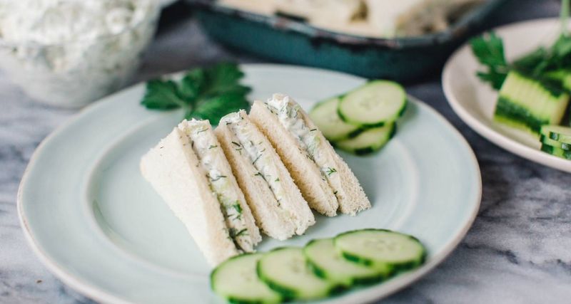 Kentucky Benedictine Sandwiches with Cream Cheese and Cucumbers