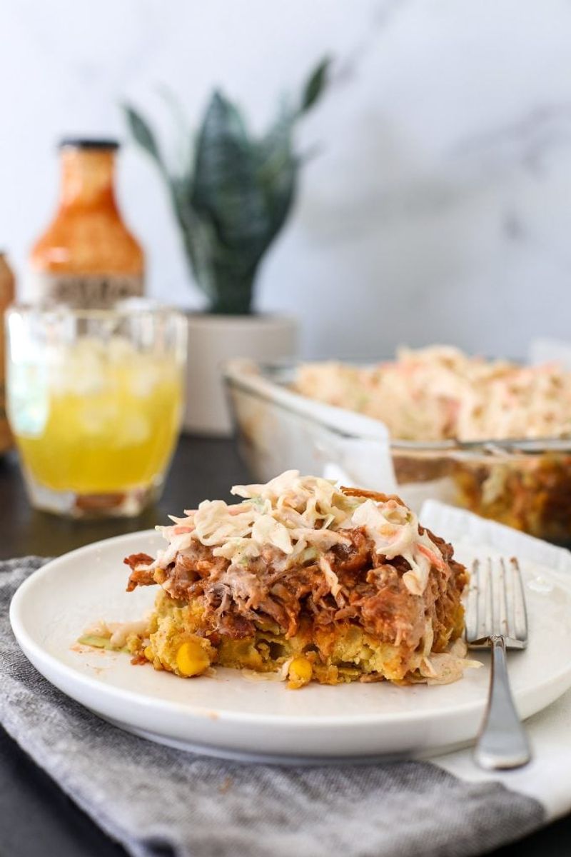 Pulled Pork Cornbread Stack
