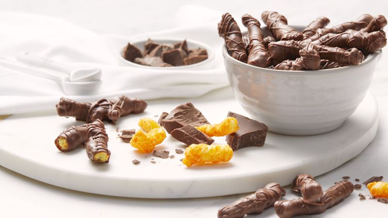 Chocolate-Covered Cheese Puffs