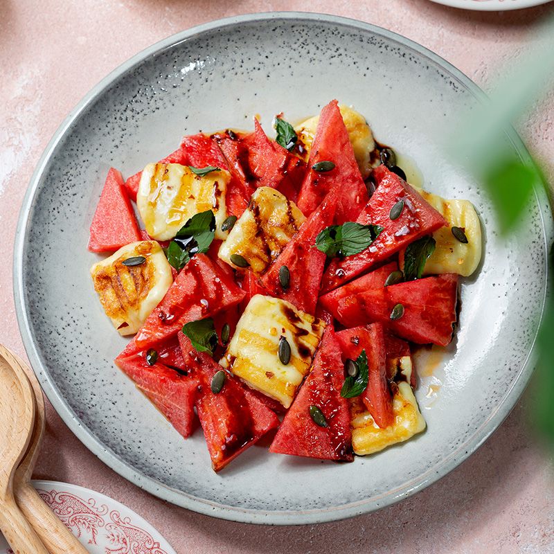 Grilled Halloumi & Watermelon Salad
