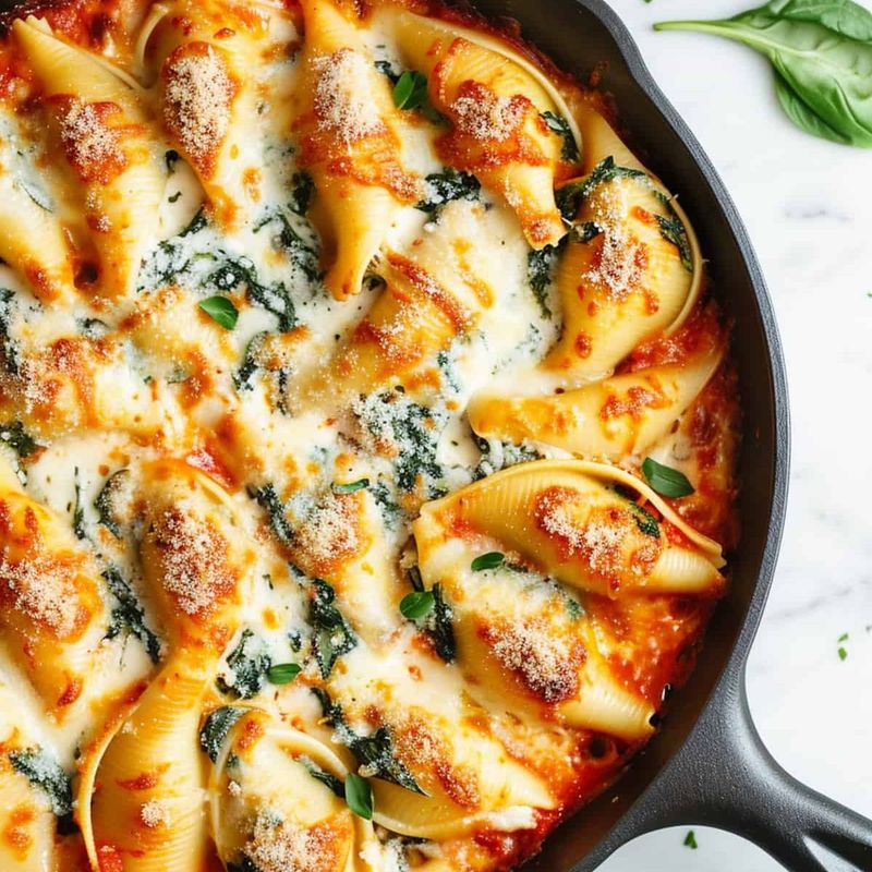 Spinach and Cheese Stuffed Shells