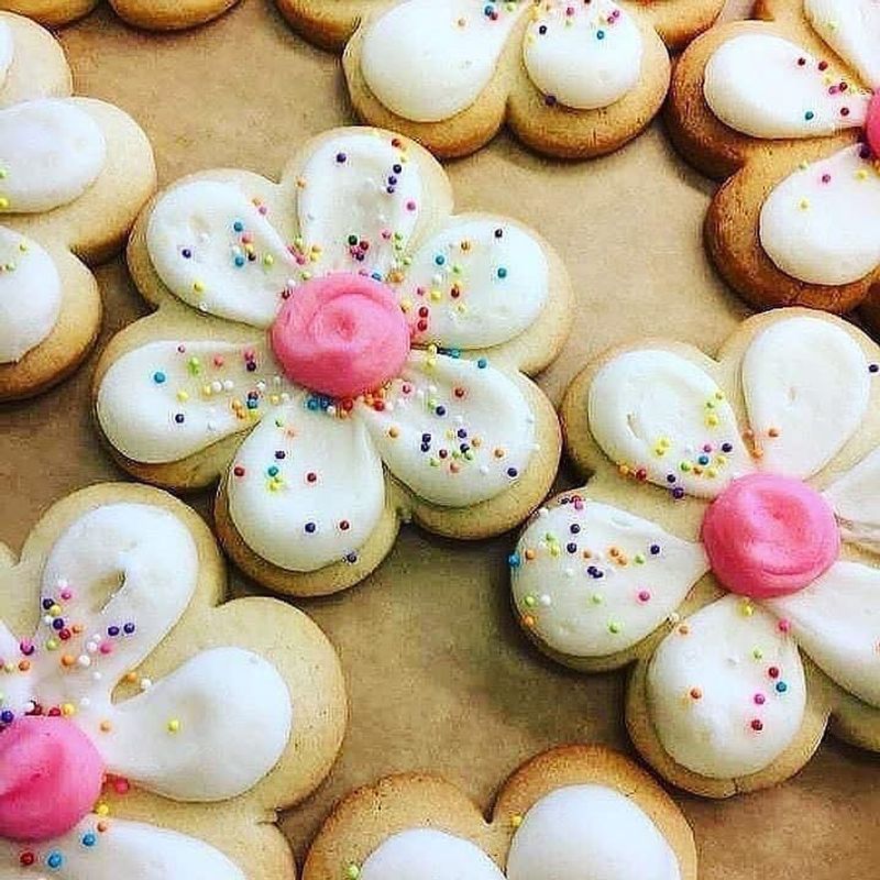 Vanilla Bean Flower Cookies