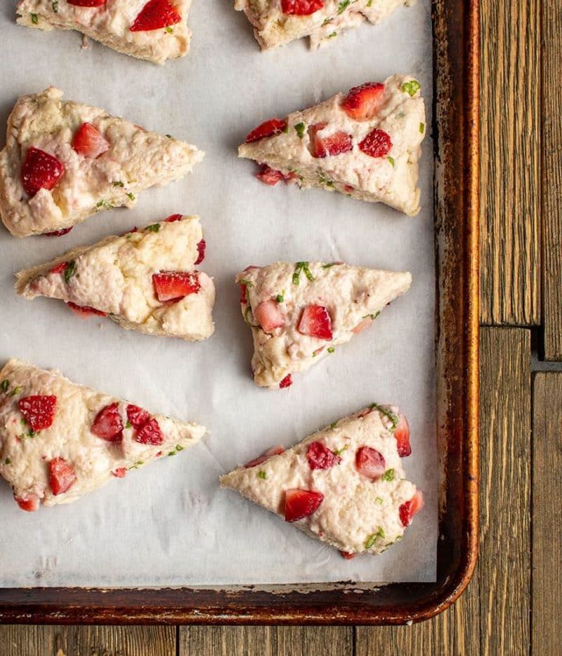 Strawberry Basil Scones