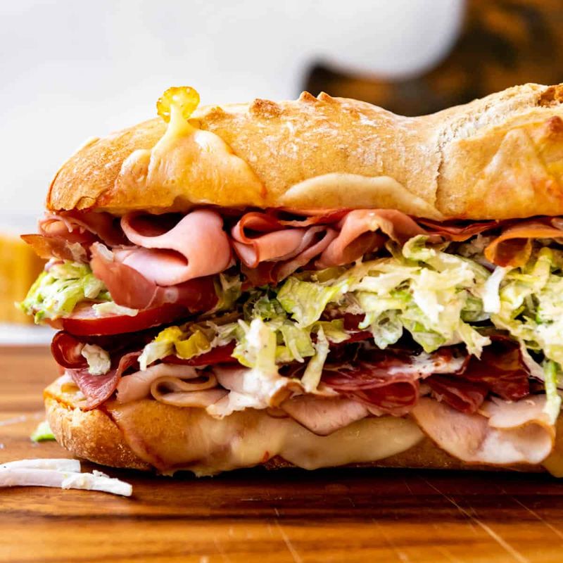 TikTok Toasted Turkey Salami Cheese Sandwich
