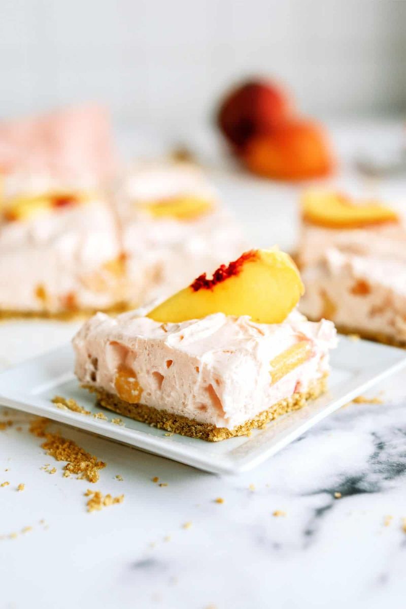Peach-Berry Frozen Dessert Squares