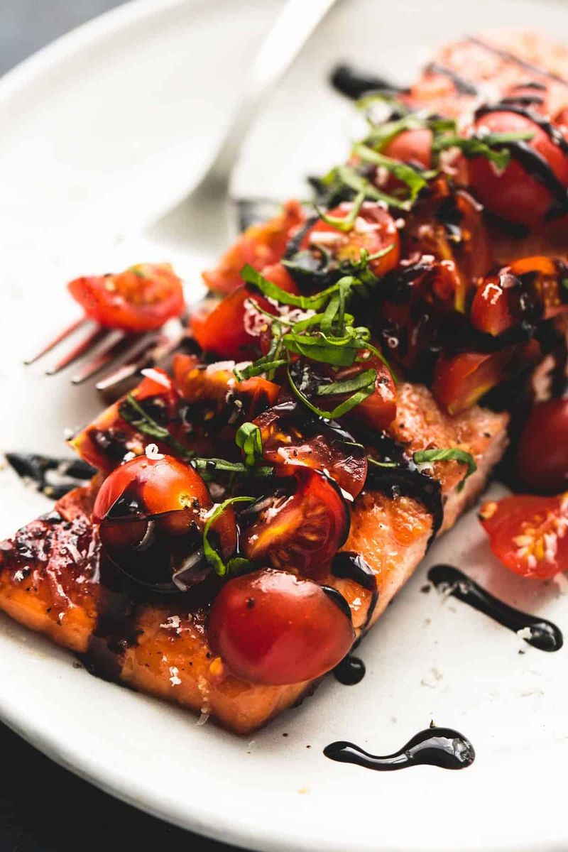 Balsamic Glazed Salmon with Roasted Vegetables