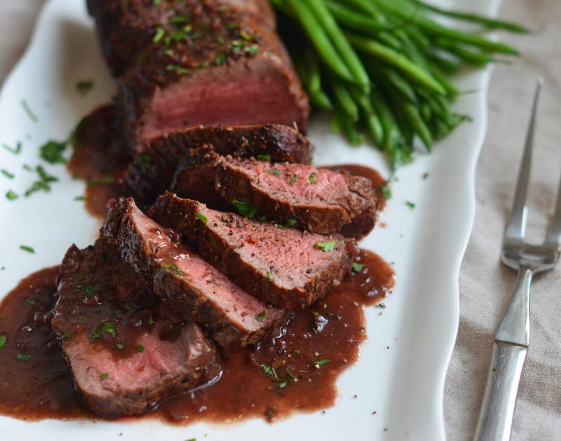 Beef Tenderloin with Red Wine Reduction