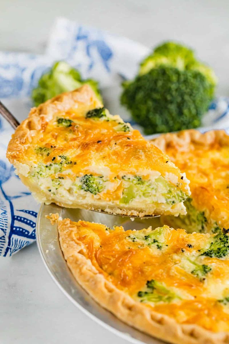Broccoli, White Bean & Cheese Quiche