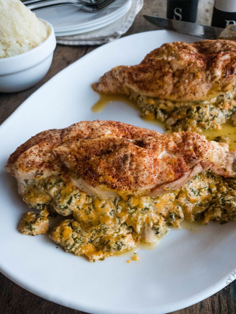 Copycat Ruth's Chris Stuffed Chicken