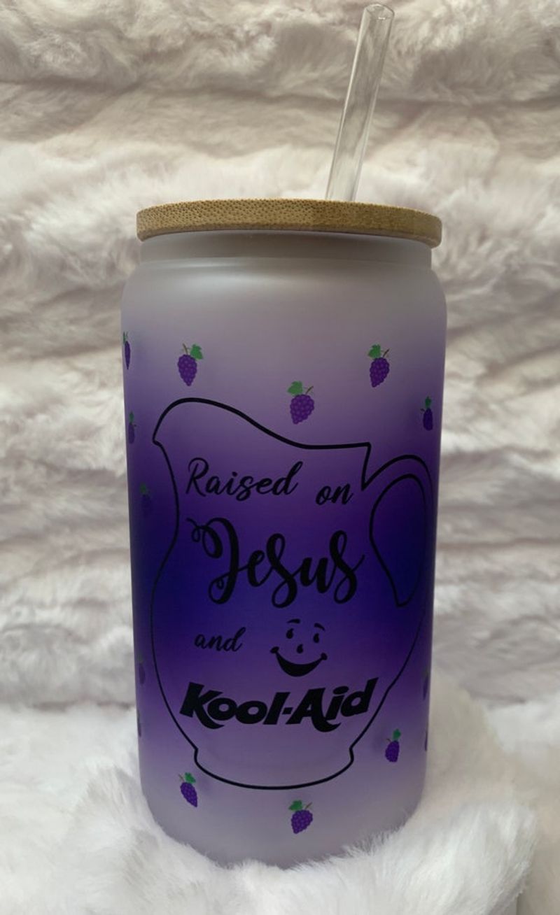 Grape Kool-Aid In Glass Jars