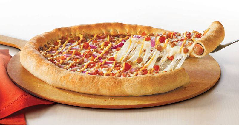 Pizza Hut's Hot Dog Stuffed Crust Pizza