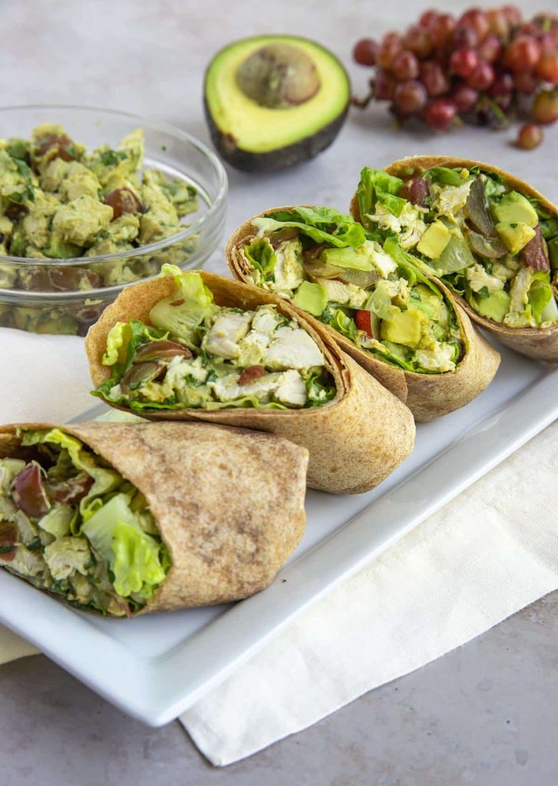 Avocado Chicken Salad Wraps