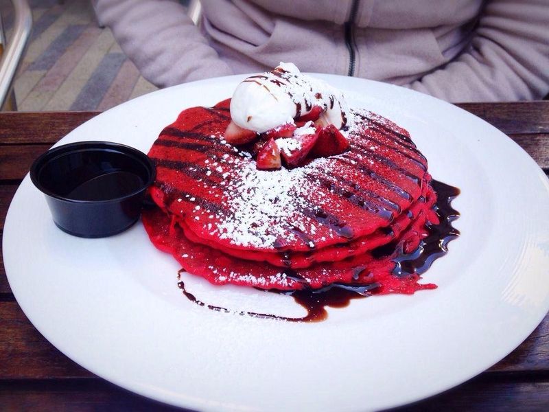 MTO Cafe's Red Velvet Pancakes