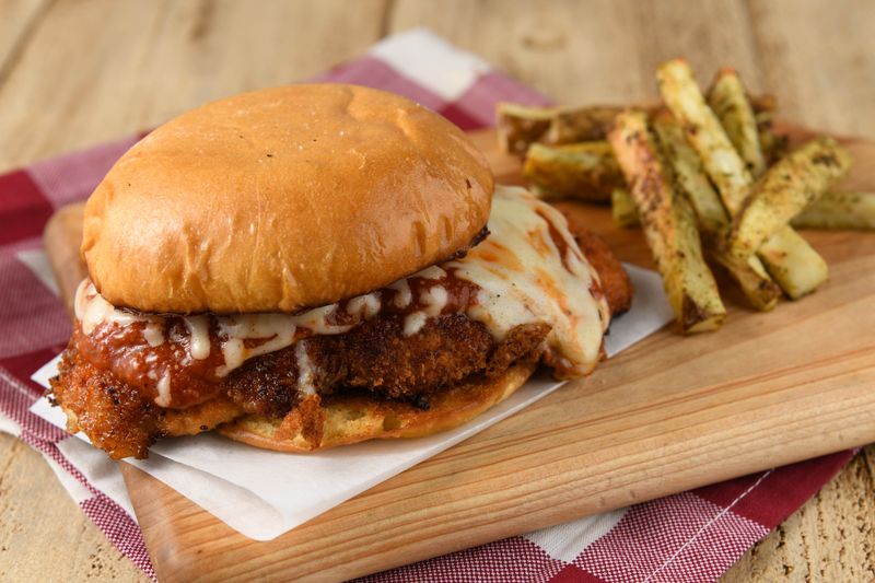 Crispy Chicken Cutlet With Fresh Mozzarella