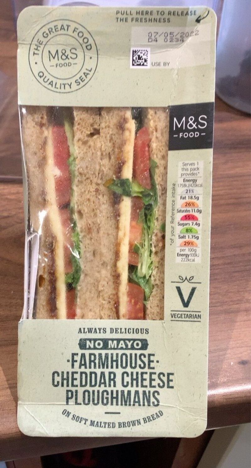 M&S Farmhouse Cheddar Cheese Ploughman's