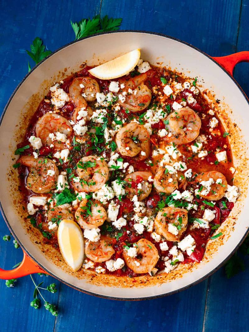 Shrimp Saganaki