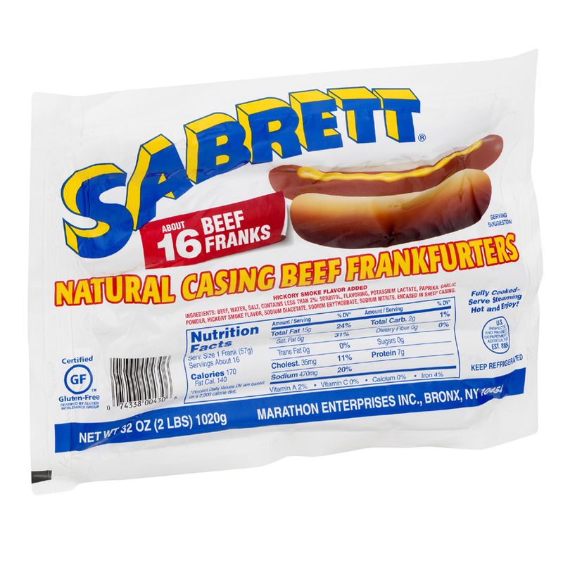 Sabrett Natural Casing Beef Frankfurters