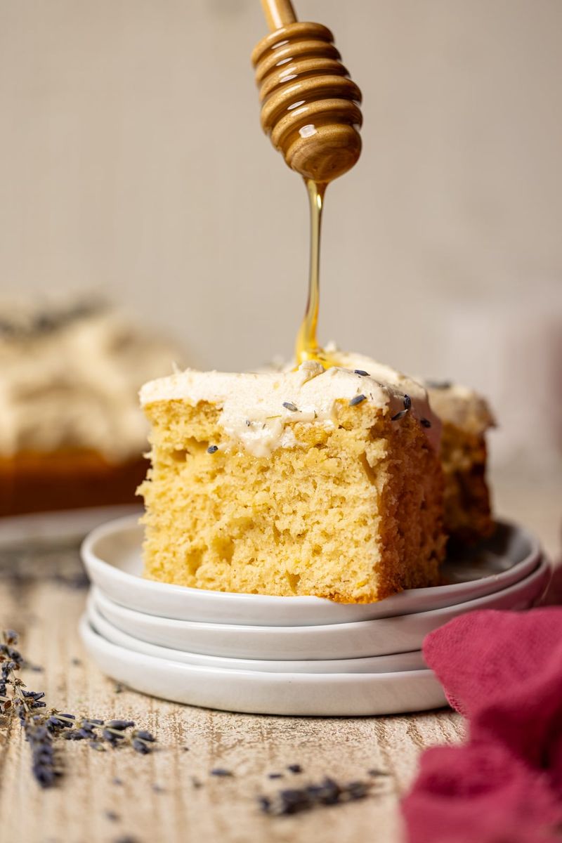 Honey Lavender Sheet Cake