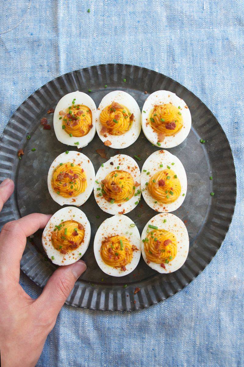 Sriracha Deviled Eggs