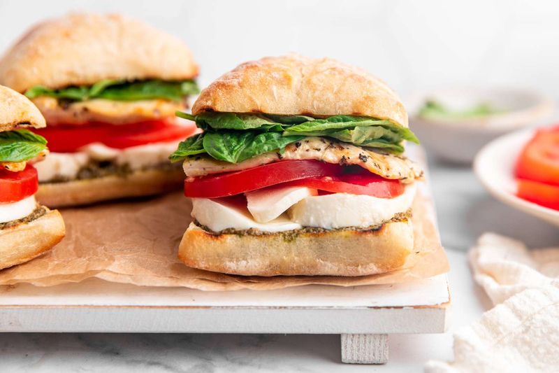 Caprese Chicken Grilled Cheese