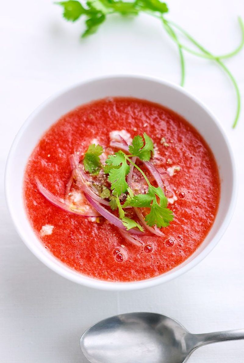 Watermelon Tomato Chilled Soup