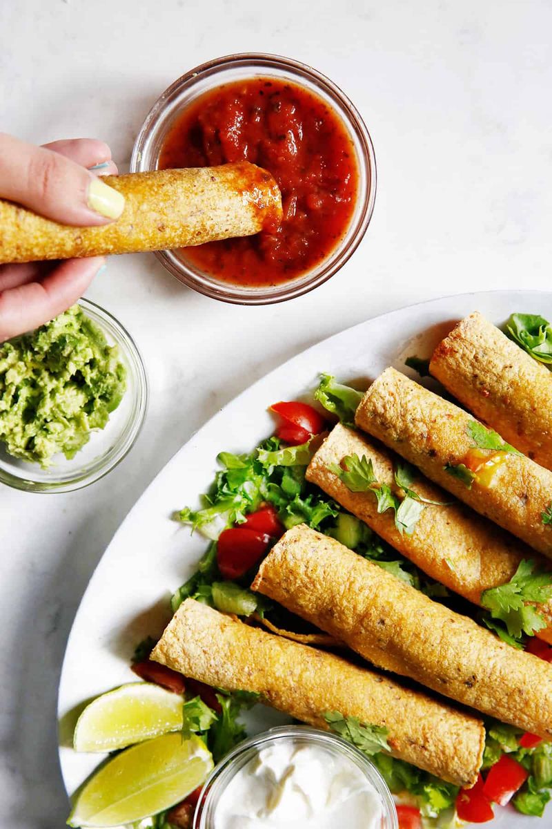 BBQ Chicken Taquitos in the Air Fryer
