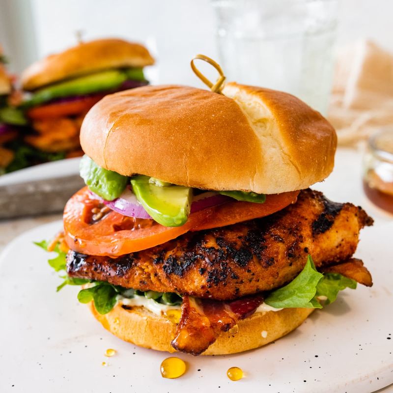 Grilled Chicken Sandwich with Veggies