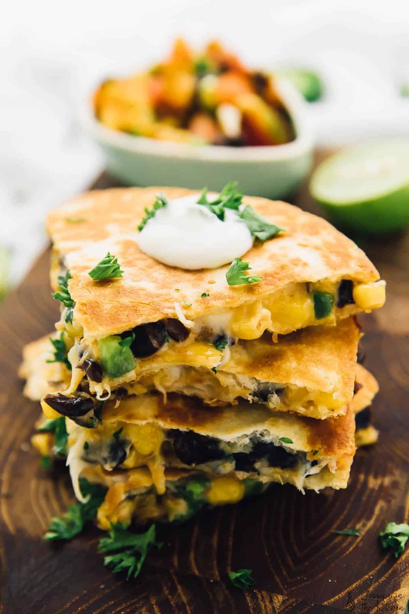 Bean and Corn Quesadillas