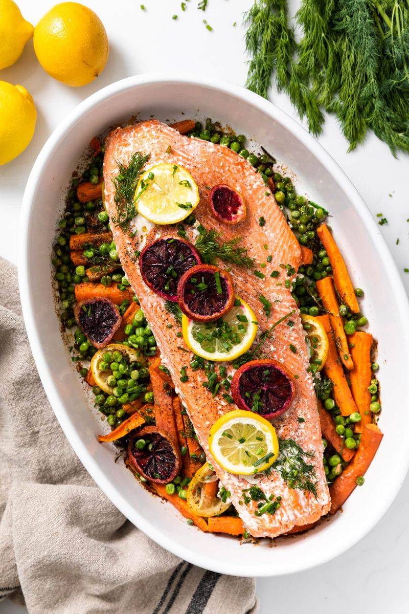 Whole Roasted Salmon with Dill and Lemon