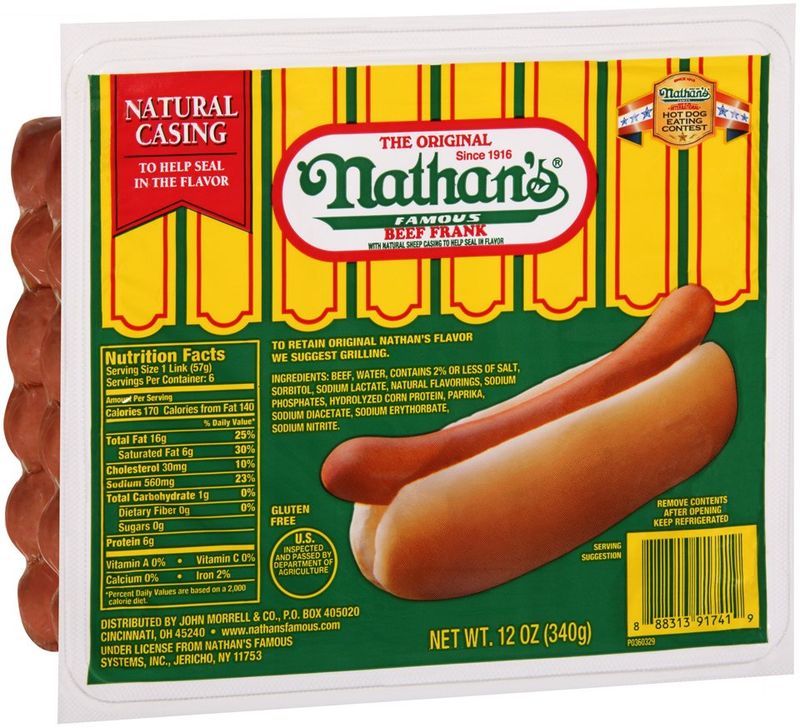 Nathan’s Famous Beef Franks (Natural Casing)