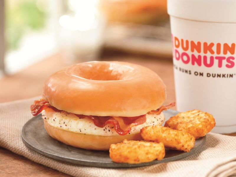 Dunkin's Glazed Donut Breakfast Sandwich