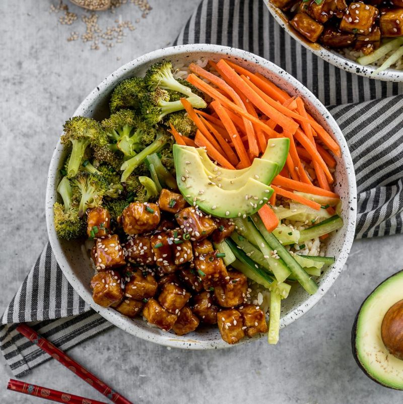 Teriyaki Tofu Rice Bowl