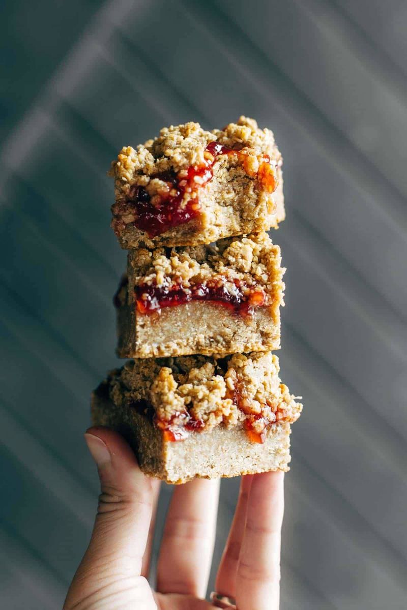 Oat and Strawberry Crumble Bars