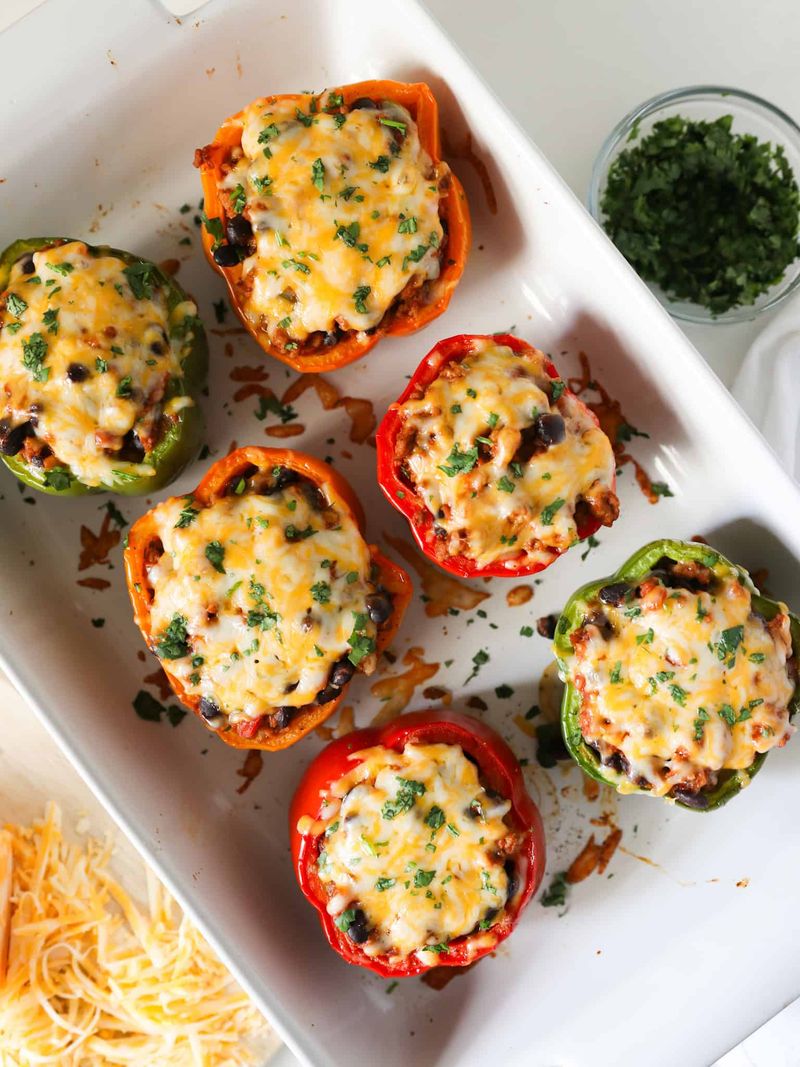 Taco-Stuffed Bell Peppers